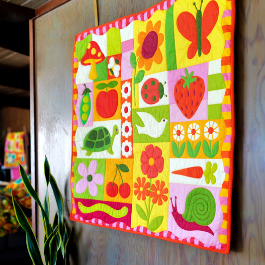 Garden Charms Quilt - Pink/Yellow