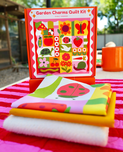 Garden Charms Quilt Kit - Pink/ Green