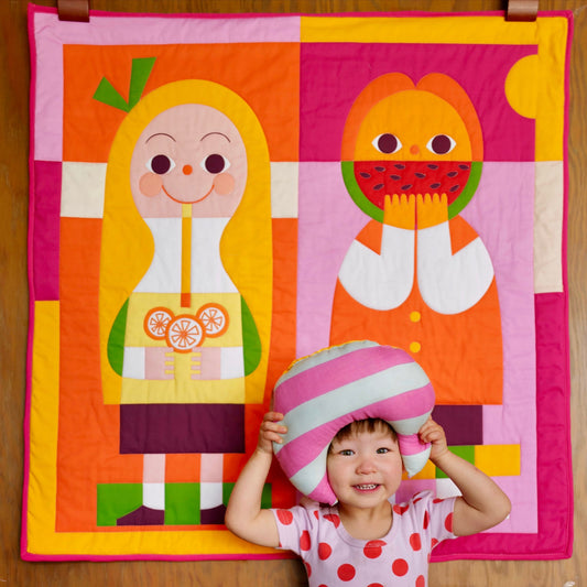 Mary Blair™ Lemonade Girl and Watermelon Boy Quilt