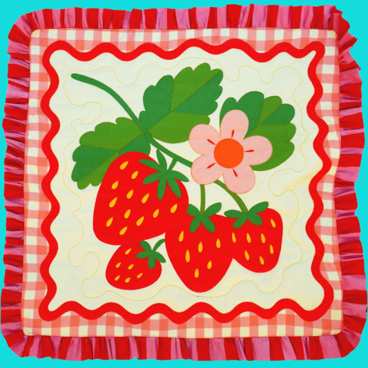 Strawberry Ruffle Quilt